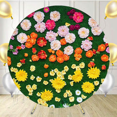 Lawn Flowers Wedding Circle Backdrop - Layoris
