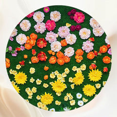 Lawn Flowers Wedding Circle Backdrop - Layoris
