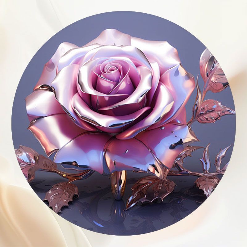 Metallic Rose Fine Art Circle Backdrop - Layoris