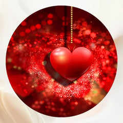 Love Pendant Valentines Day Round Backdrop - Layoris