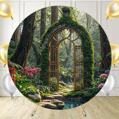 Flowers Yellow Circle Backdrop - Layoris