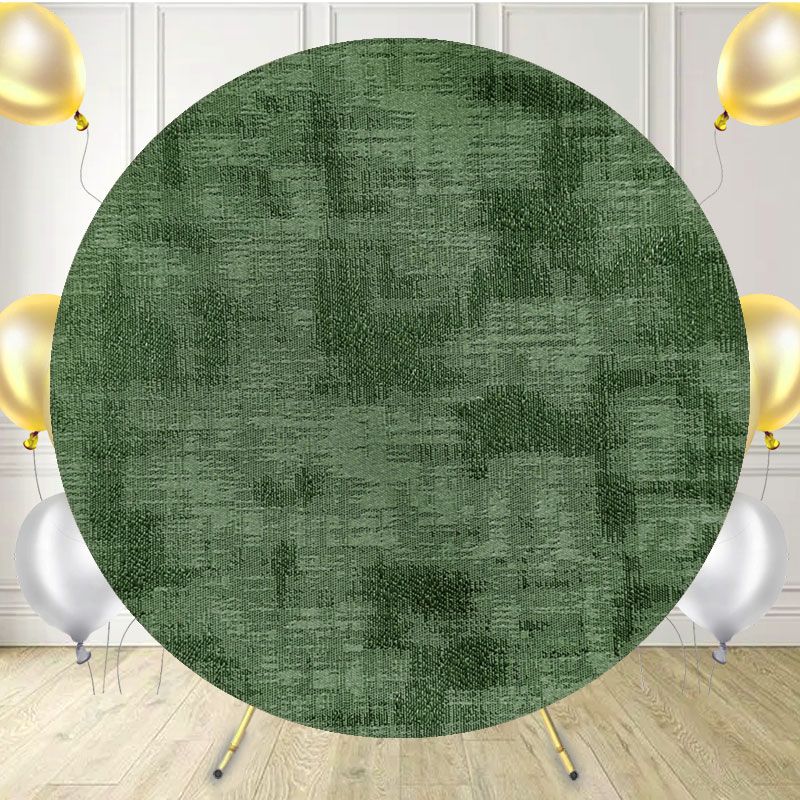 Abstract Green Fabric Circle Backdrop - Layoris