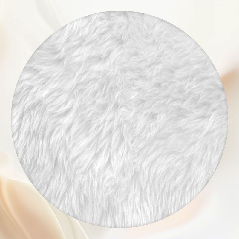 White Blanket Fabric Circle Backdrop - Layoris