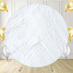 Ski Trail Snowfield Fabric Circle Backdrop - Layoris