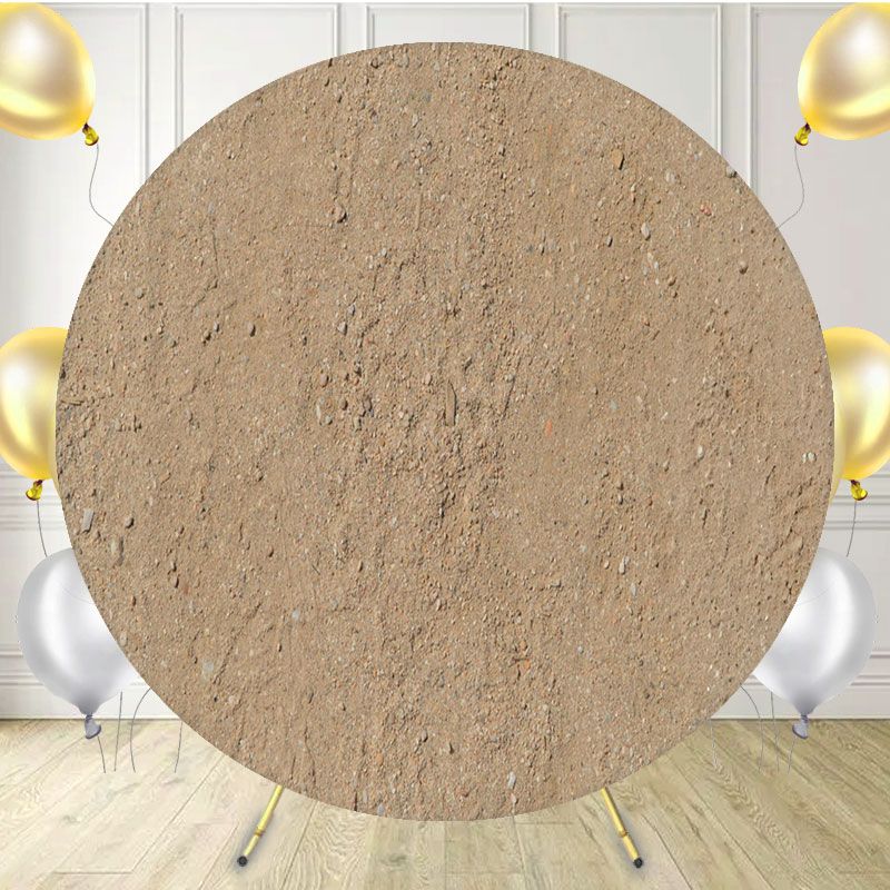 Grainy Earth Fabric Circle Backdrop - Layoris