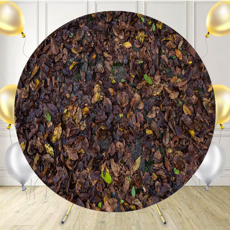 Autumn Leaves Fabric Circle Backdrop - Layoris