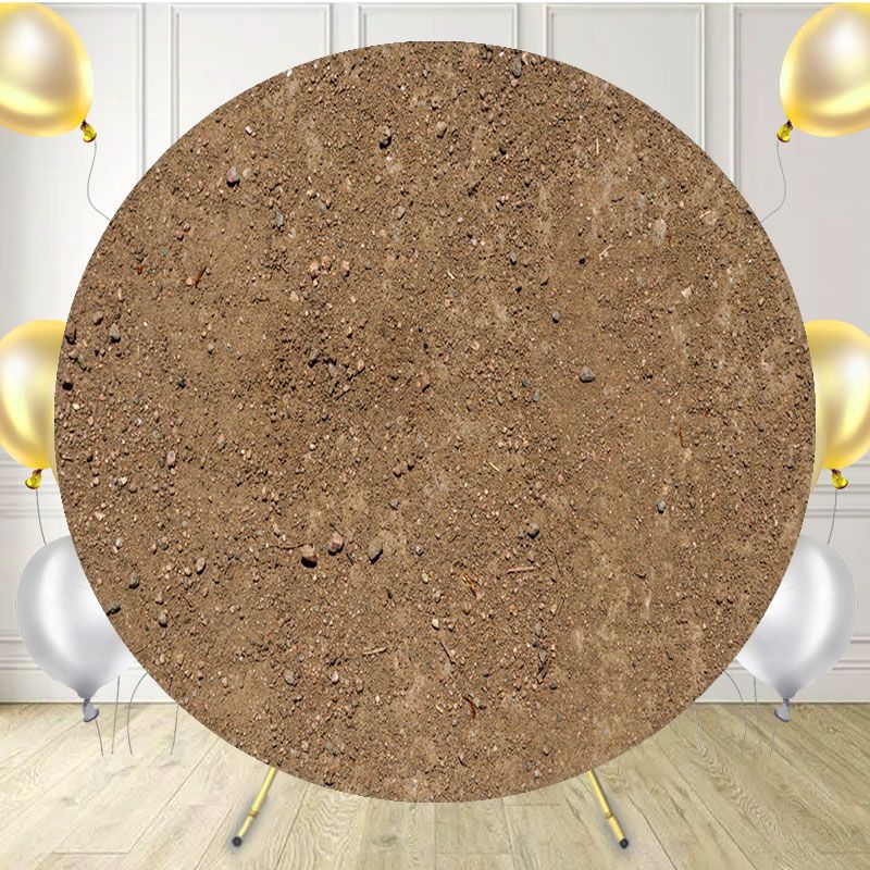 Land Small Stone Fabric Circle Backdrop - Layoris