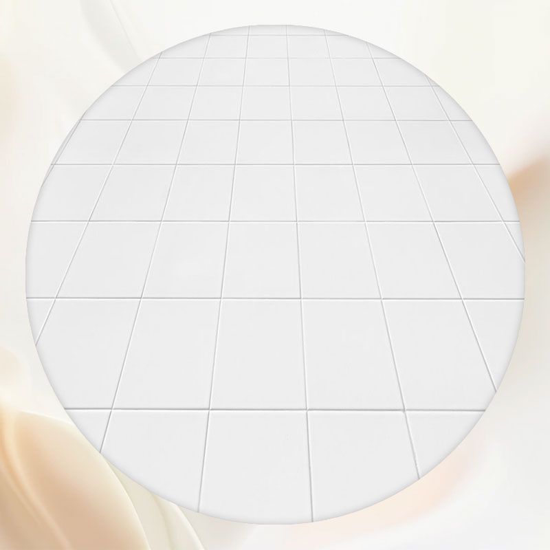 Matte White Tile Fabric Circle Backdrop - Layoris