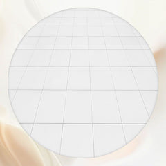 Matte White Tile Fabric Circle Backdrop - Layoris