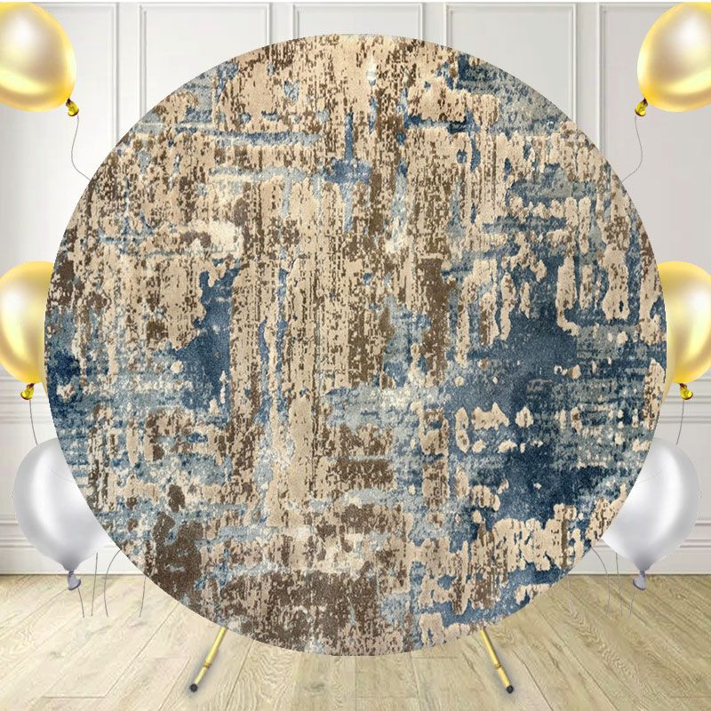 Abstract Vintage Textured Fabric Circle Backdrop - Layoris