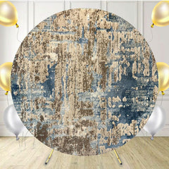 Abstract Vintage Textured Fabric Circle Backdrop - Layoris