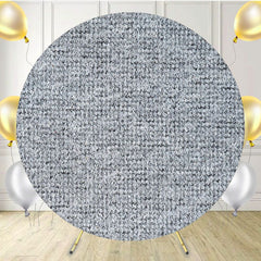 Classic Grey Carpet Fabric Circle Backdrop - Layoris