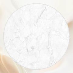 White Matte Marble Texture Fabric Circle Backdrop - Layoris
