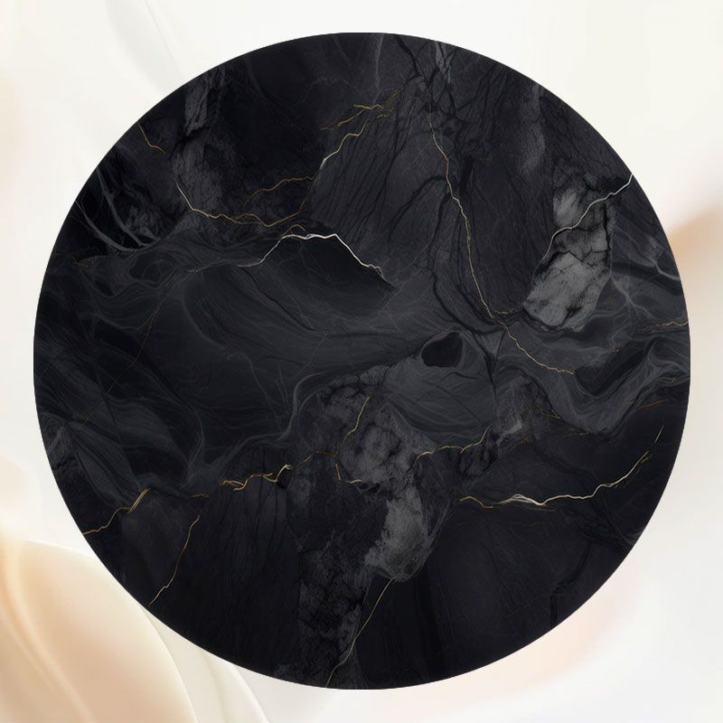 Black Marble Texture Fabric Circle Backdrop - Layoris
