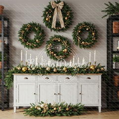 Locker Plant Display Christmas Backdrop - Layoris