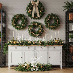 Locker Plant Display Christmas Backdrop - Layoris