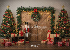 Nutcracker Barn Door Christmas Backdrop - Layoris