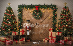 Nutcracker Barn Door Christmas Backdrop - Layoris