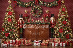 Nutcracker Festive Holiday Scene Christmas Backdrop - Layoris