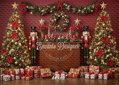 Nutcracker Festive Holiday Scene Christmas Backdrop - Layoris
