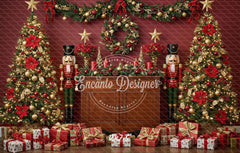 Nutcracker Festive Holiday Scene Christmas Backdrop - Layoris