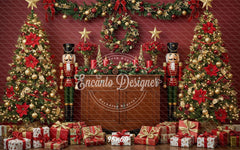 Nutcracker Festive Holiday Scene Christmas Backdrop - Layoris