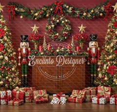Nutcracker Festive Holiday Scene Christmas Backdrop - Layoris