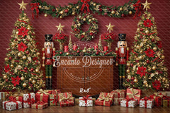 Nutcracker Festive Holiday Scene Christmas Backdrop - Layoris