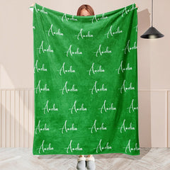 Cute Design Customized Name Blanket For Family - Layoris