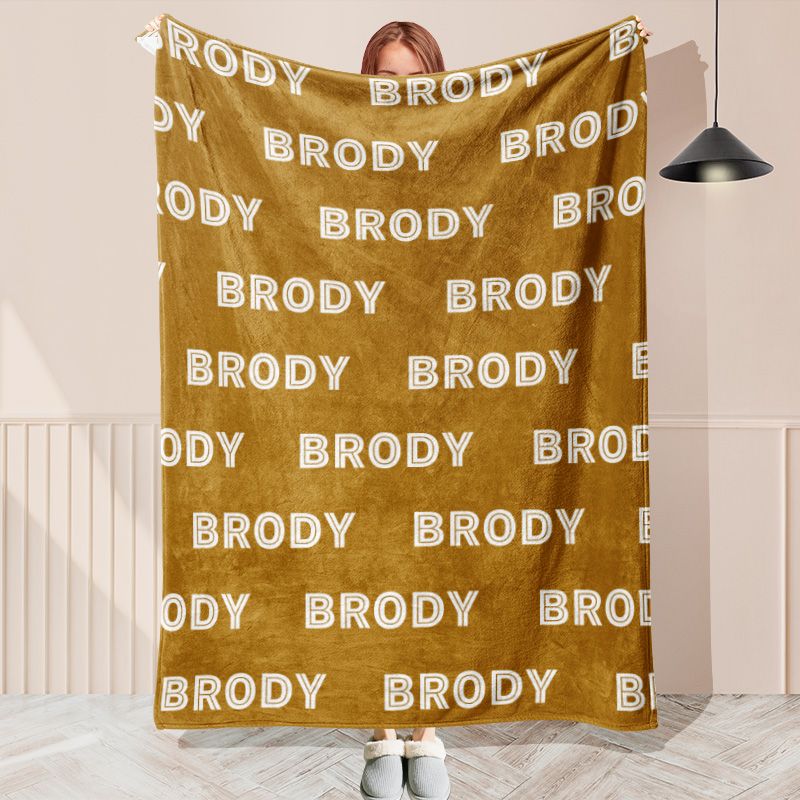 Personalized Blanket Name Funny Letter For Boys - Layoris