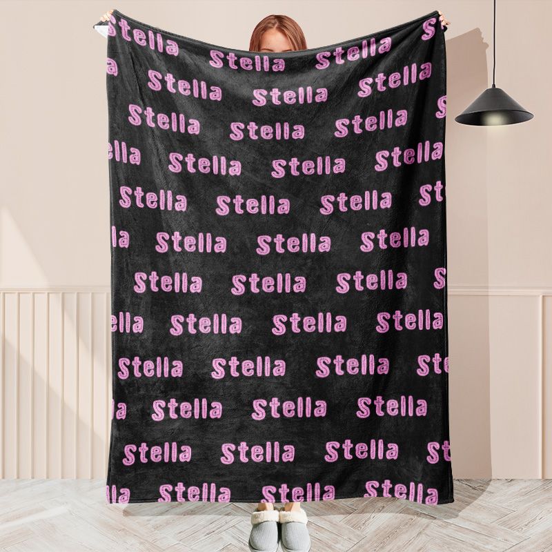 Customized Name Blanket With Unique Font Design - Layoris