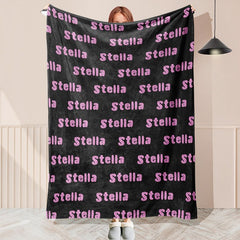 Customized Name Blanket With Unique Font Design - Layoris