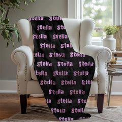 Customized Name Blanket With Unique Font Design - Layoris