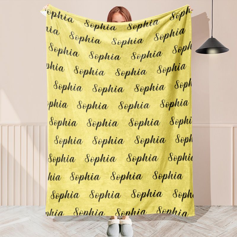 Customizable Color And Font Name Blanket - Layoris