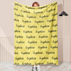Customizable Color And Font Name Blanket - Layoris