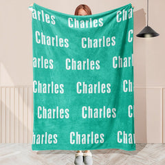 Personalized Huge Name Throw Blanket - Layoris