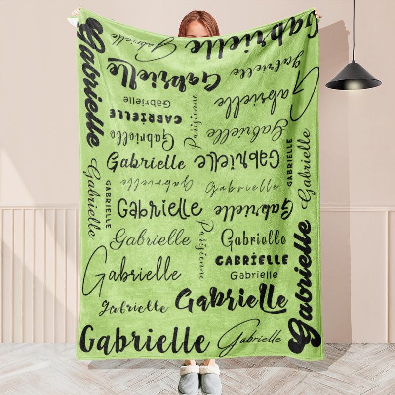 Personalized Name Sage Blanket For Kid Gift - Layoris