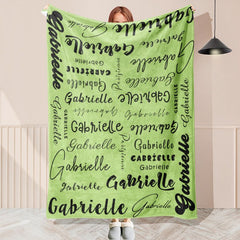 Personalized Name Sage Blanket For Kid Gift - Layoris