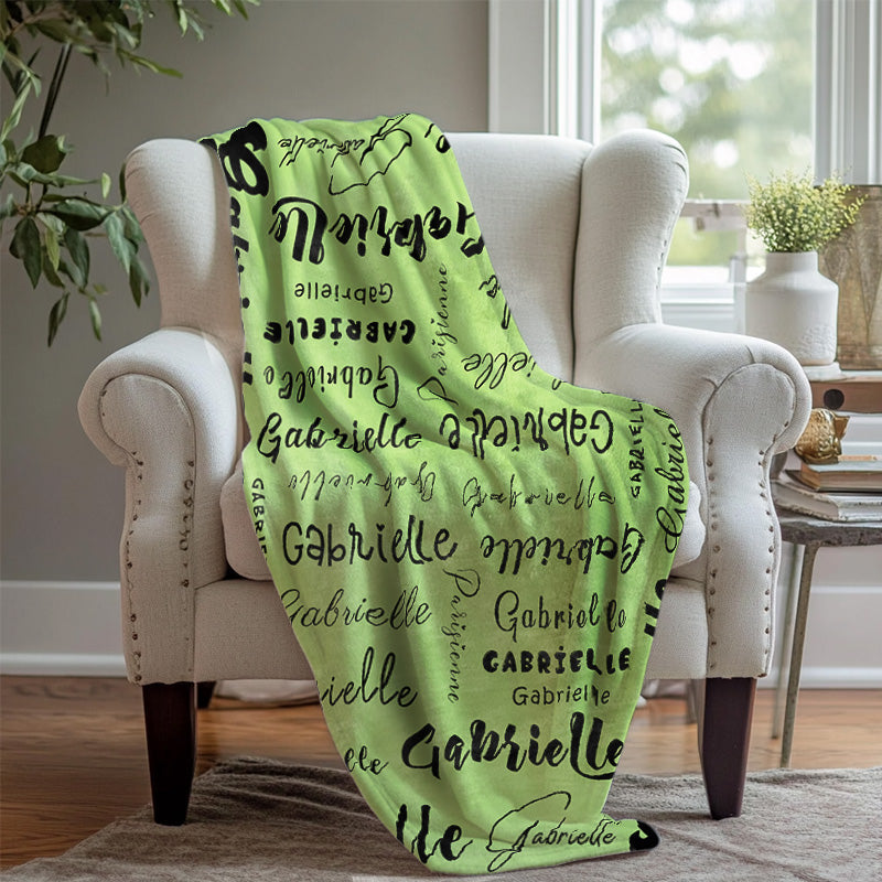 Personalized Name Sage Blanket For Kid Gift - Layoris