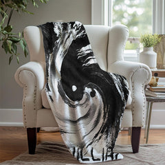Black And White Custom Name Gossip Blanket - Layoris