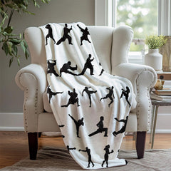 Black Villain Practicing Kung Fu Blanket Children Gift - Layoris
