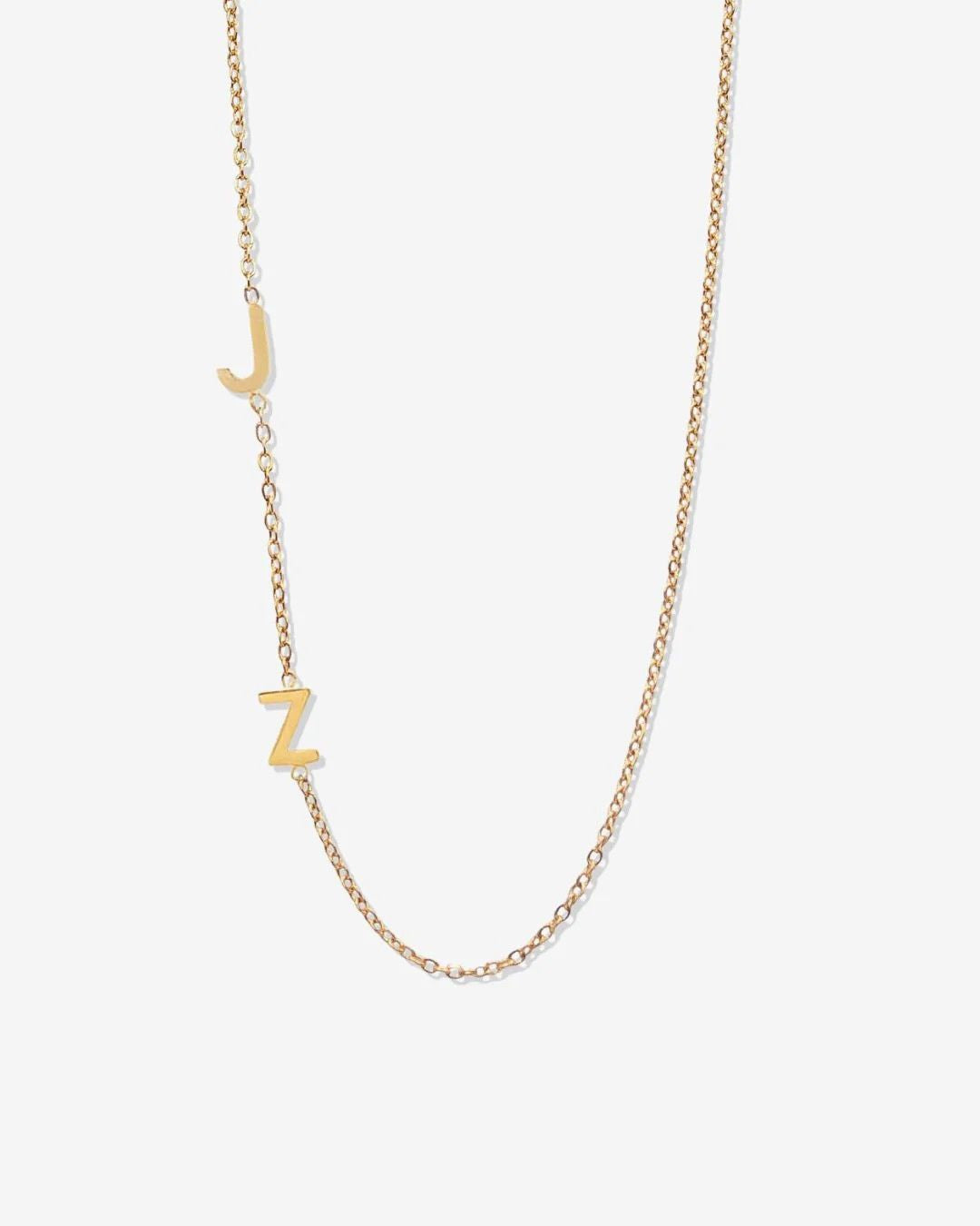 Personalized Sideway Initial Necklace
