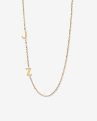 Personalized Sideway Initial Necklace