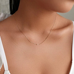 Personalized Sideway Initial Necklace
