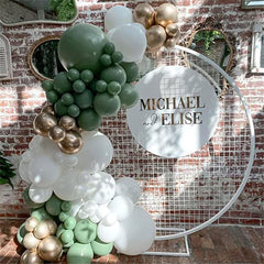 137 Pcs Sage Green Balloon Arch Kit For Events