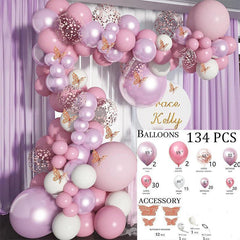 134Pcs Butterfly Balloon Arch Kit For Decor - Layoris