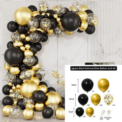 105Pcs Black Gold Balloon Arch Kit For Event Decor - Layoris