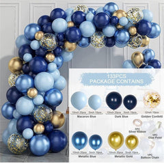 133Pcs Blue Balloon Arch Kit For Party Decor - Layoris