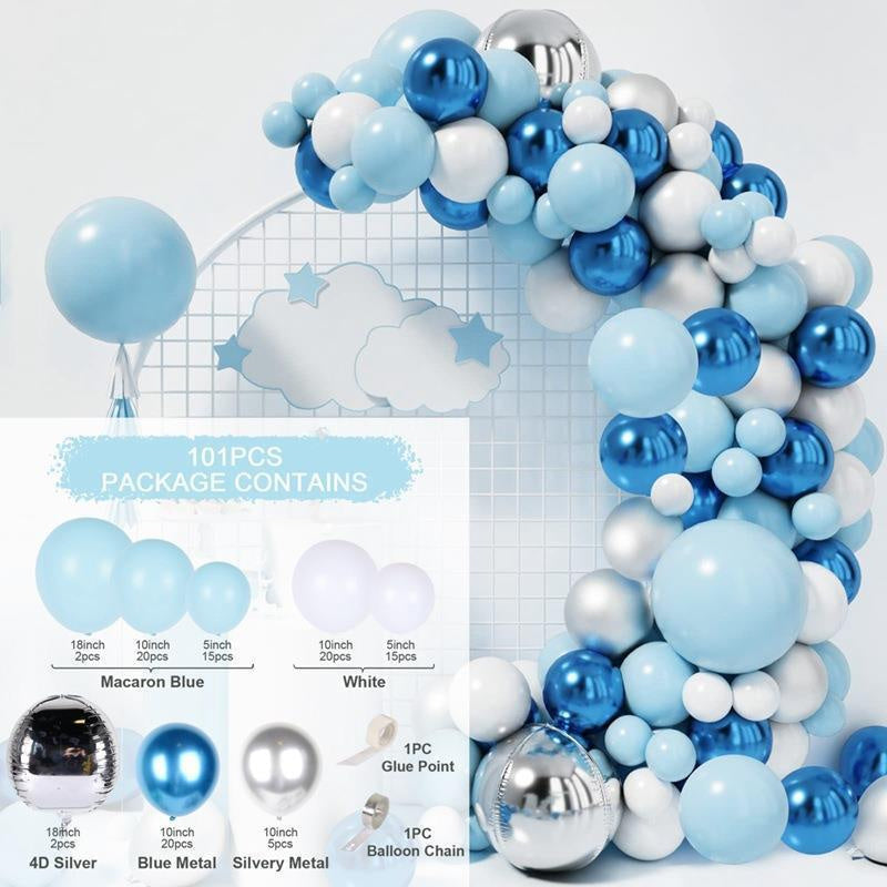 101Pcs Blue Balloon Arch Kit For Party Decor - Layoris