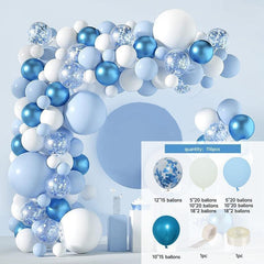 116Pcs Blue Balloon Arch Kit For Party Decor - Layoris